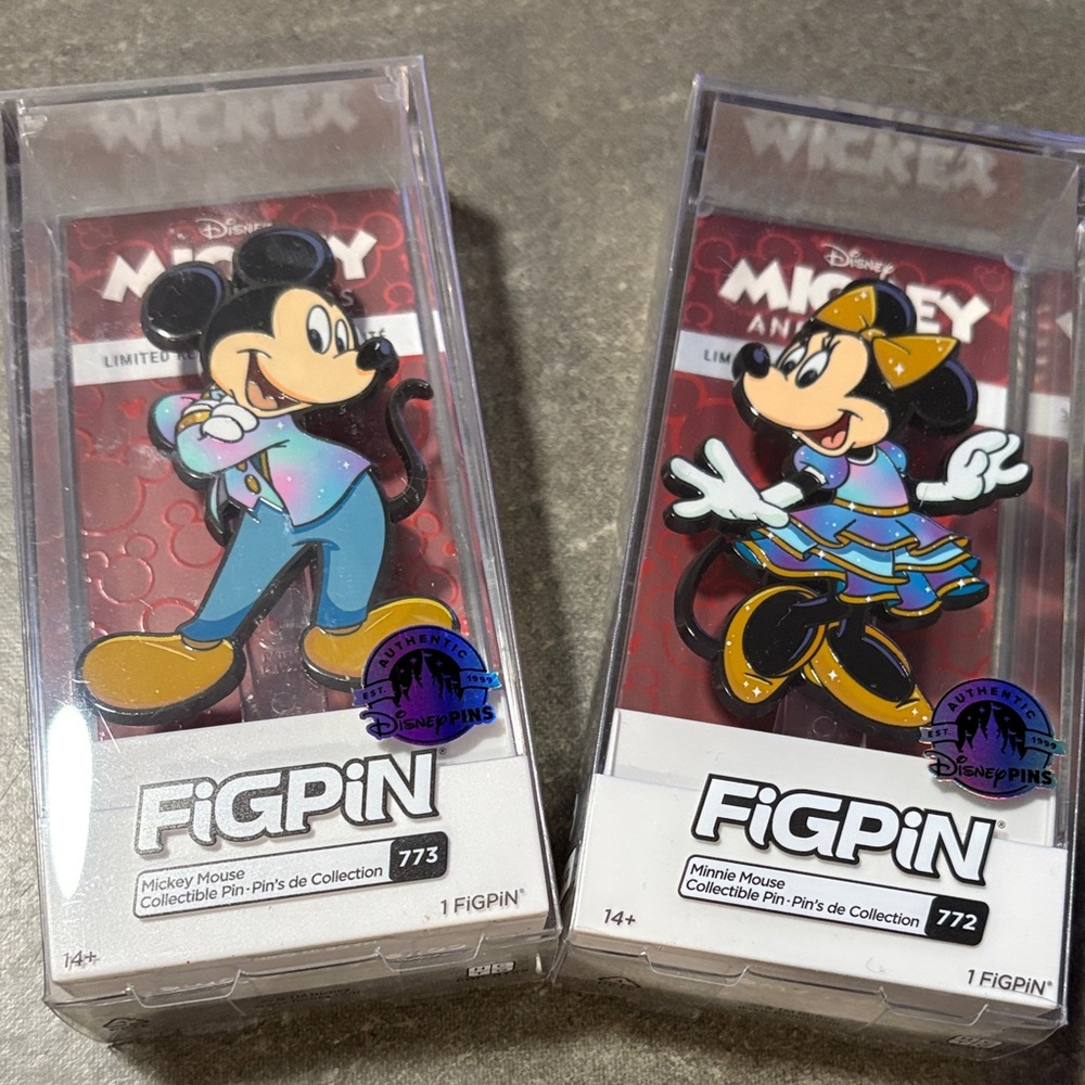 Disney FiGPiN set of 3 collectibles. Mickey, Minnie and Tinker Bell. - Picture 2 of 8